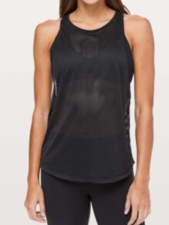 lululemon athletica Tops - lululemon athletica Black Mesh Racerback Tank